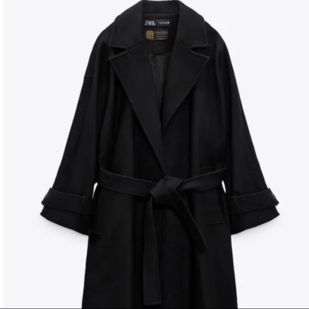 Zara Wool Coat with Flair Lapels